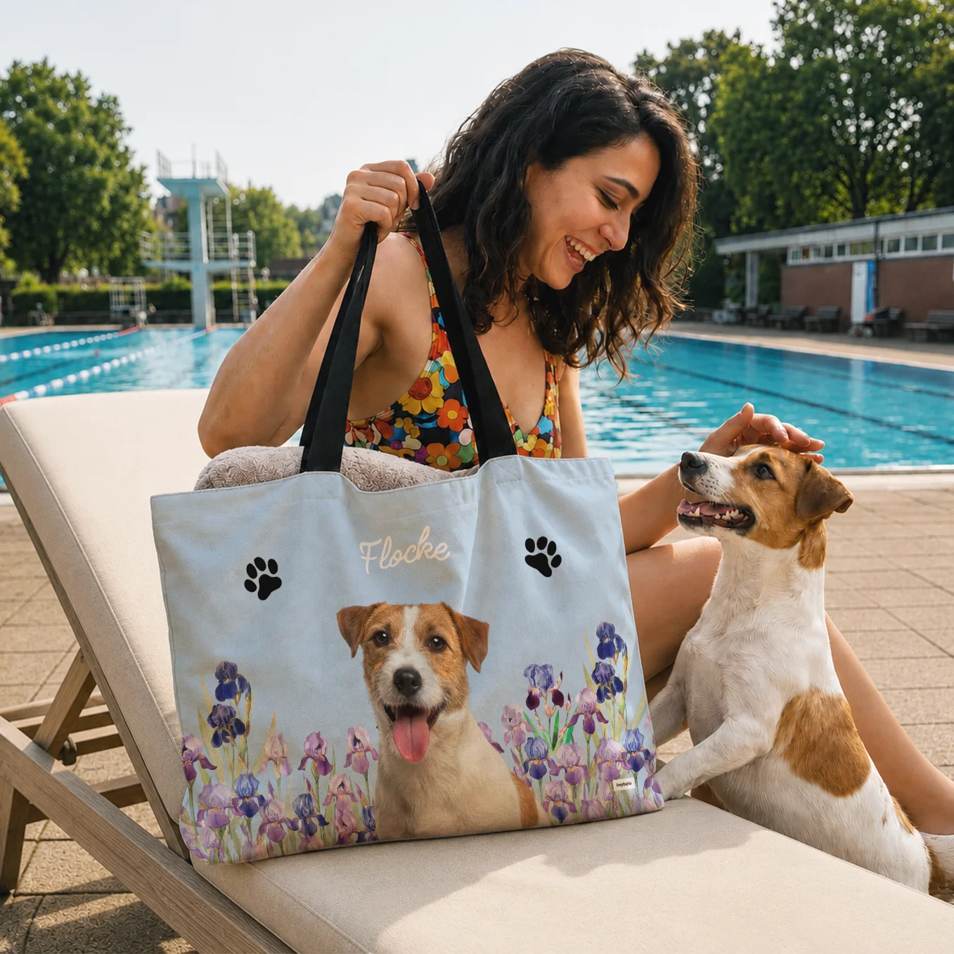 Personalisierter Weekender "Foto Hund"