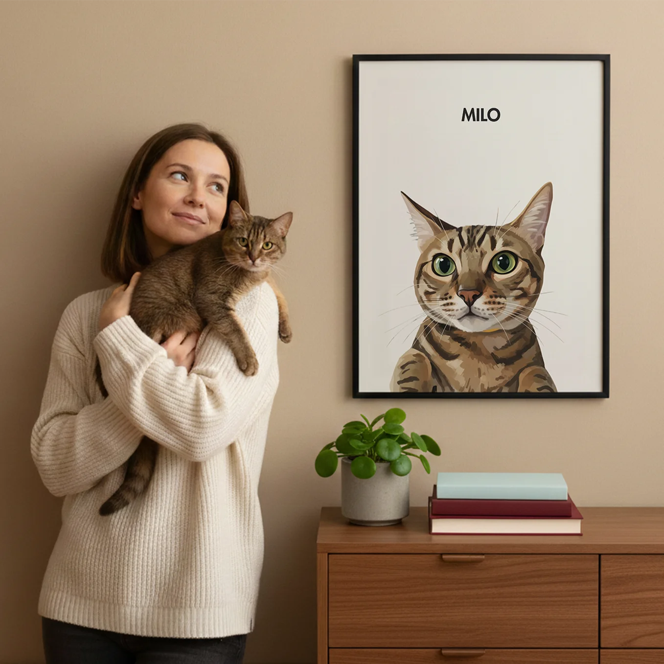Personalisiertes Poster Katze "Gemälde"
