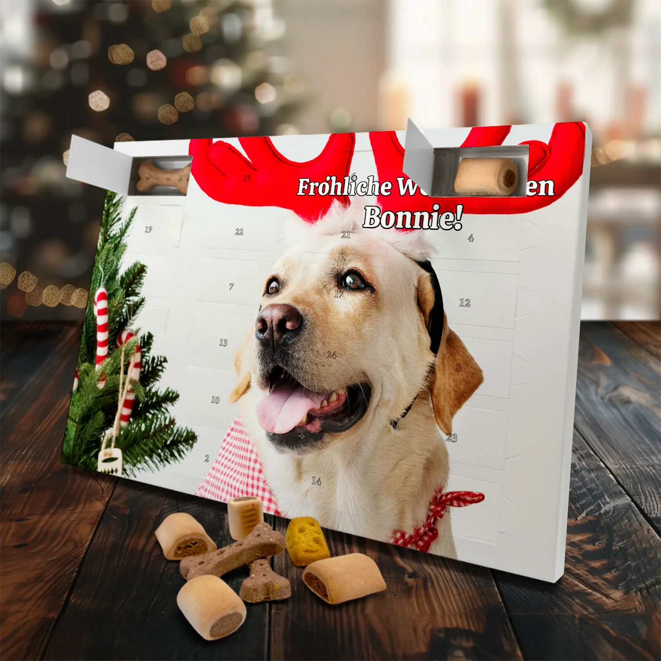 Personalisierter Adventskalender "Hunde Leckerli"