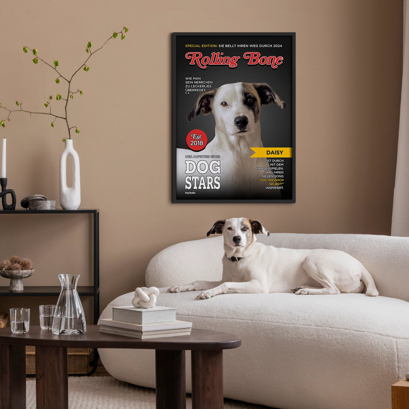 Personalisiertes Poster Hundemagazin "Rolling Bone" Hey Balu