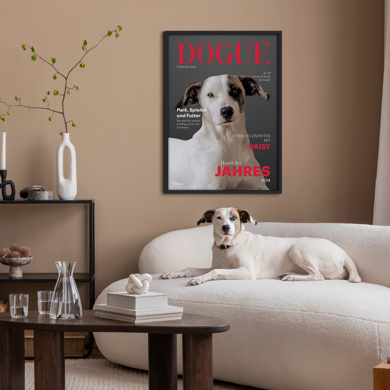 Personalisiertes Poster Hundemagazin "DOGUE" Hey Balu