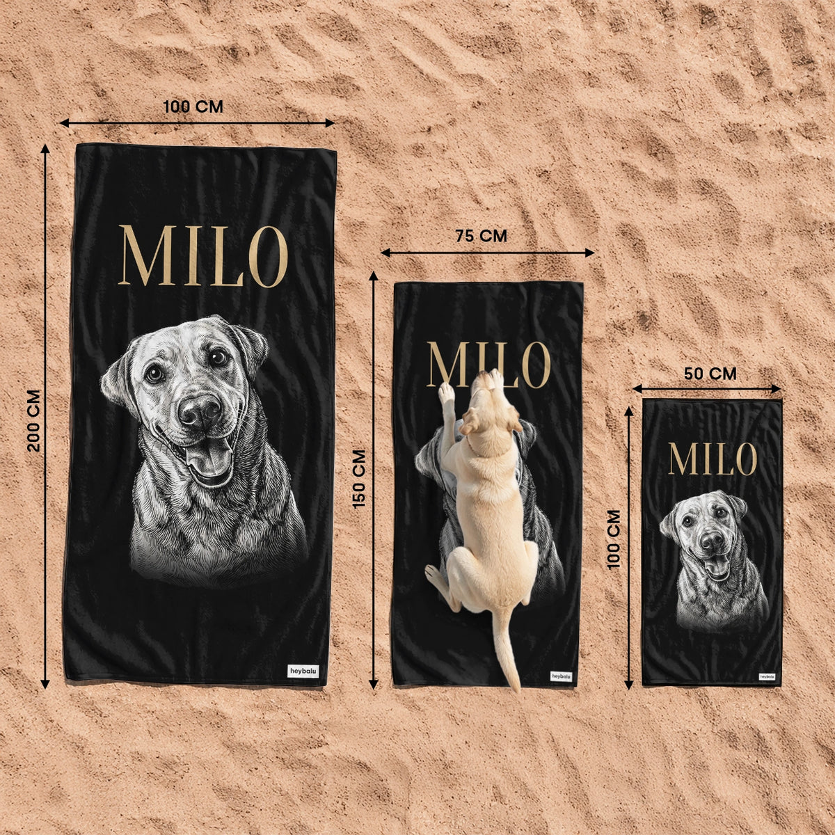 Personalisiertes Badehandtuch "Retro" – personalisiertes Geschenk – Ansicht 5