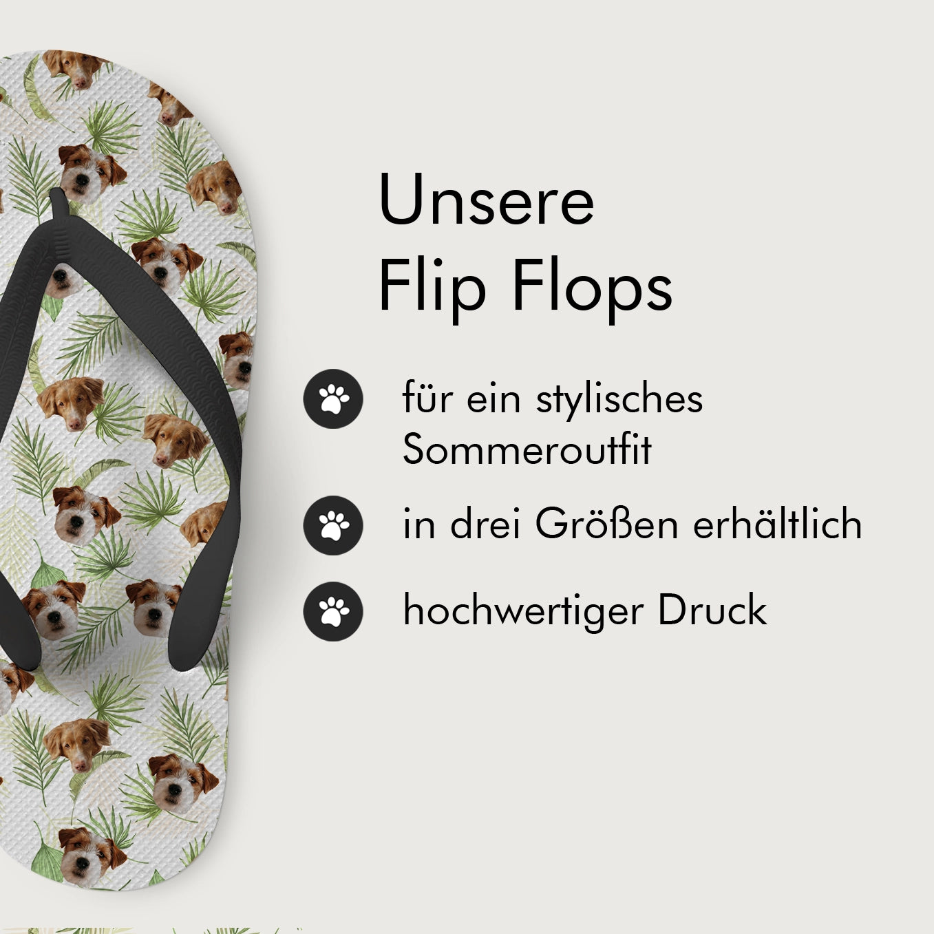 Personalisierte Flip Flops "Palmen" Hey Balu