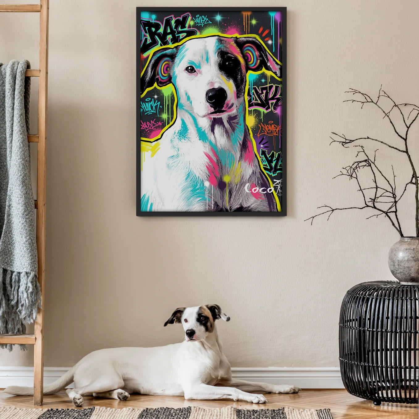 Personalisiertes Poster Hund "Graffiti"