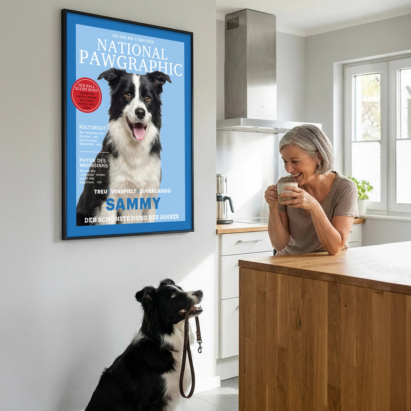 Personalisiertes Poster Hundemagazin "National Pawgraphic"