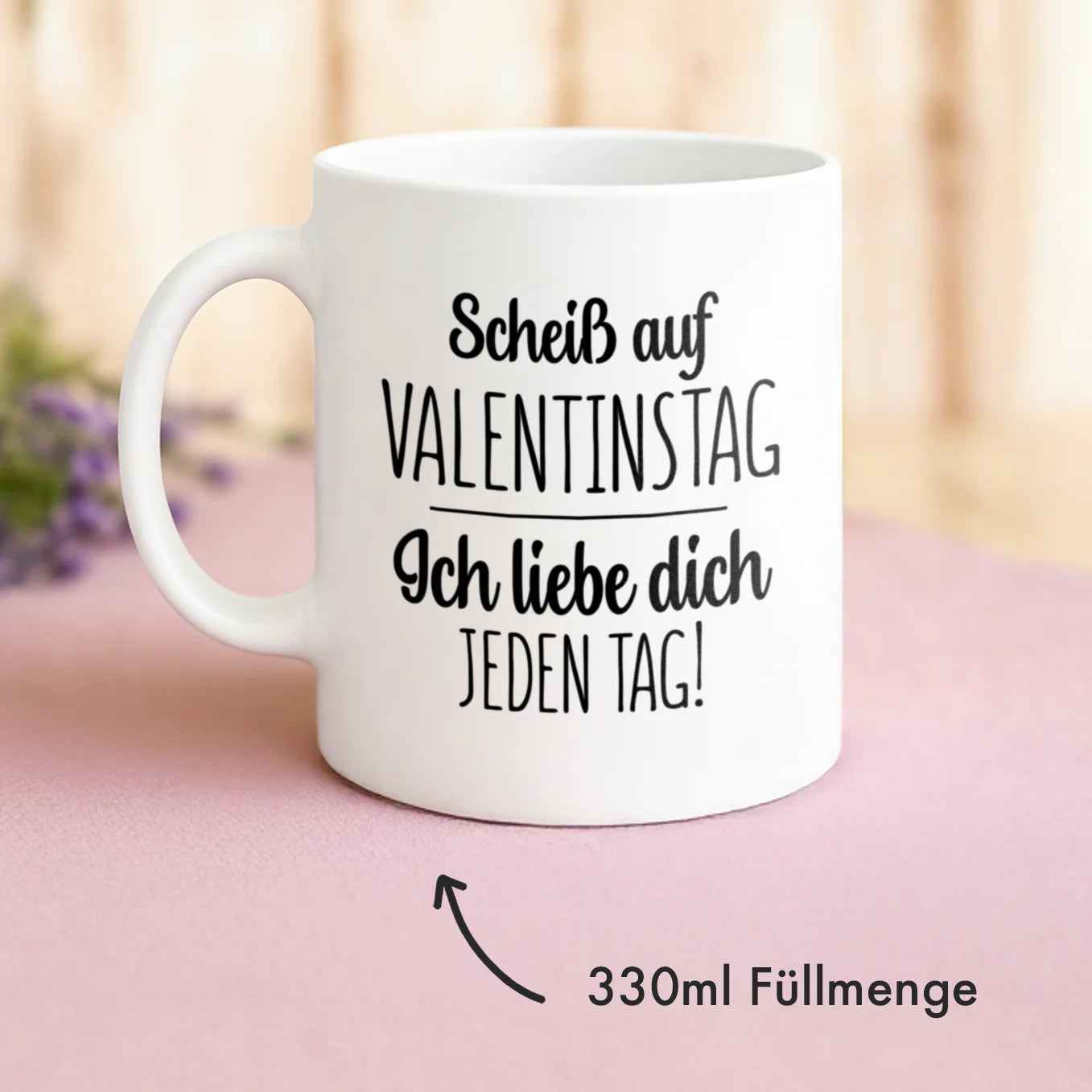 Personalisierte Tasse "Valentinstag"