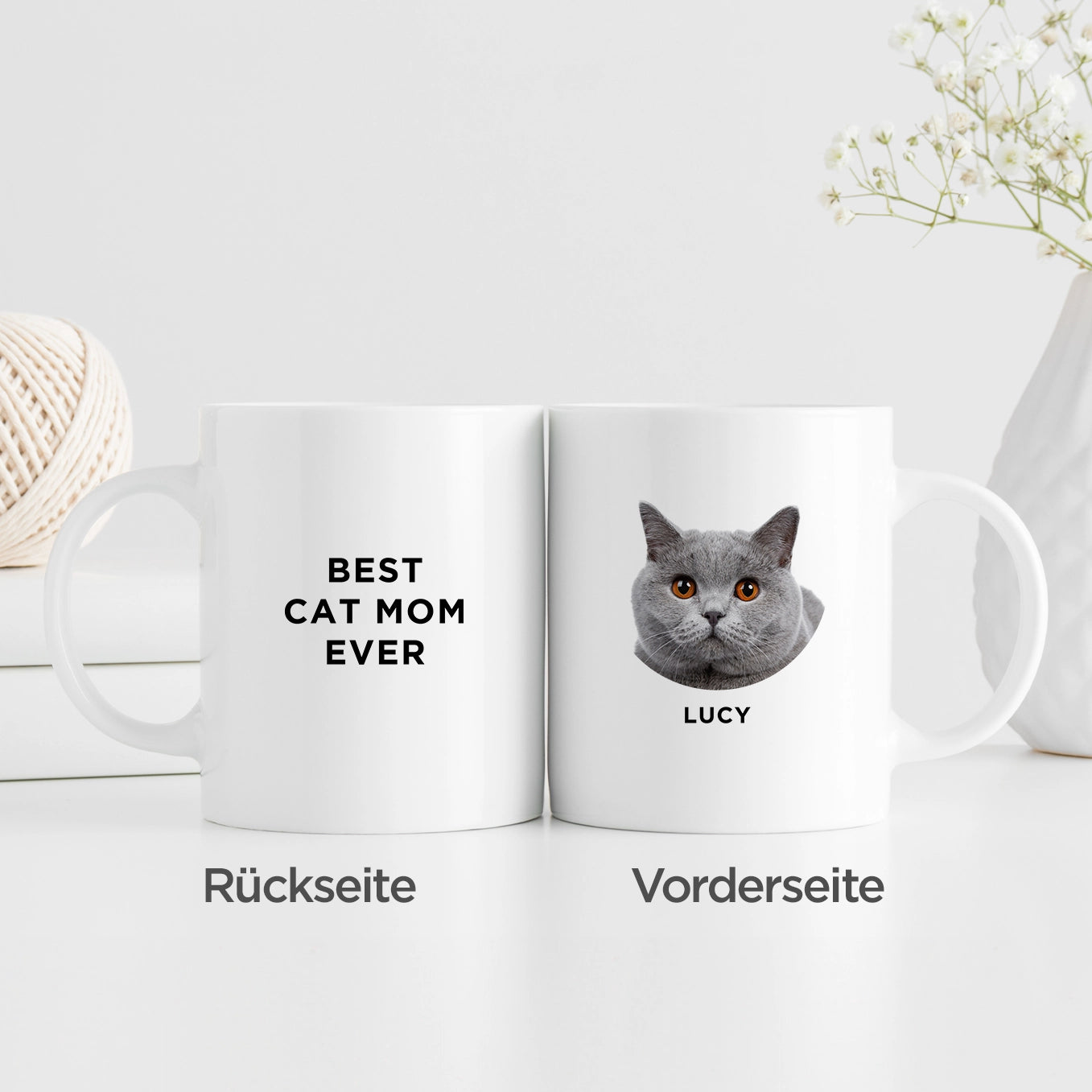 Personalisierte Tasse "Best Cat Mom Ever" Hey Balu