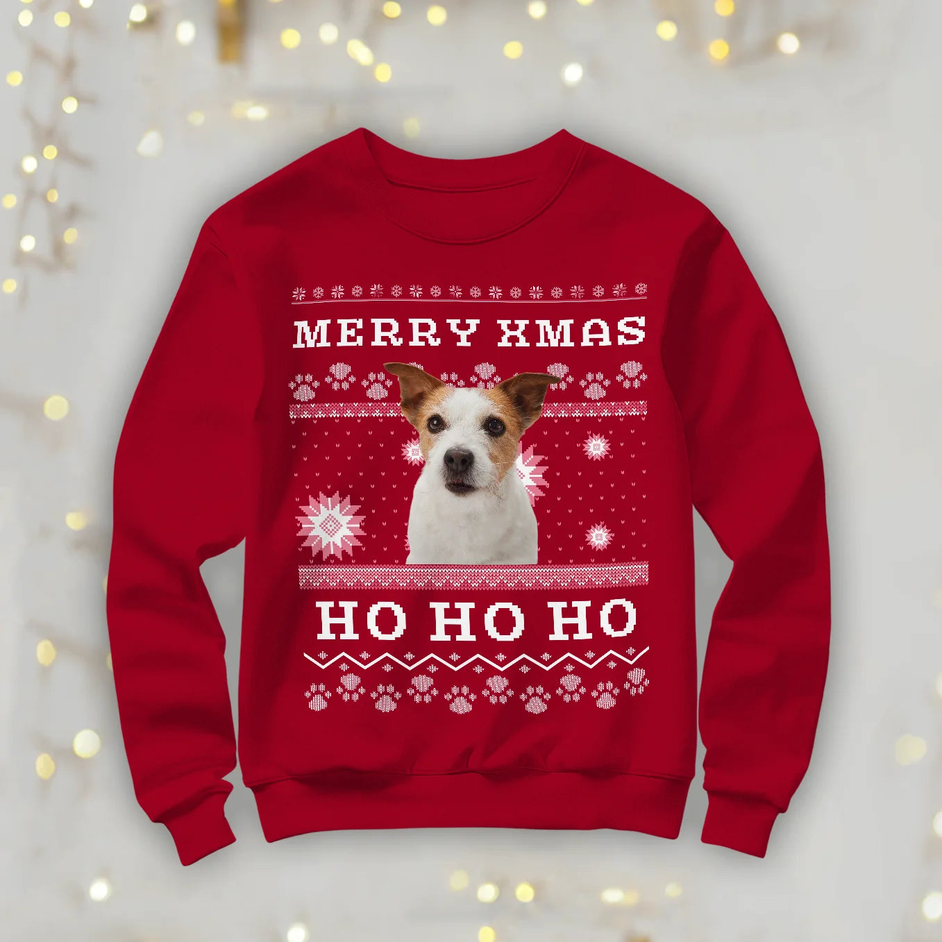 Personalisierter Christmas Sweater Haustier "Ho Ho Ho" heybalu