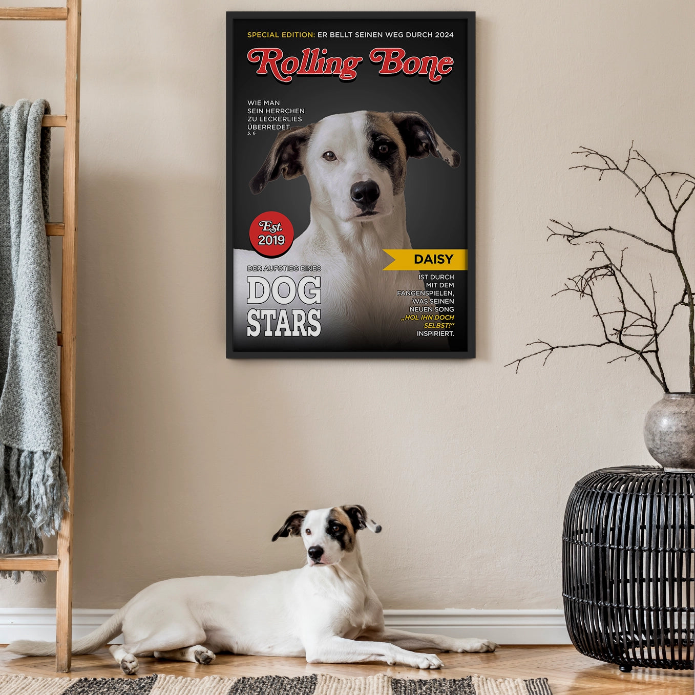 Personalisiertes Poster Hundemagazin "Rolling Bone"
