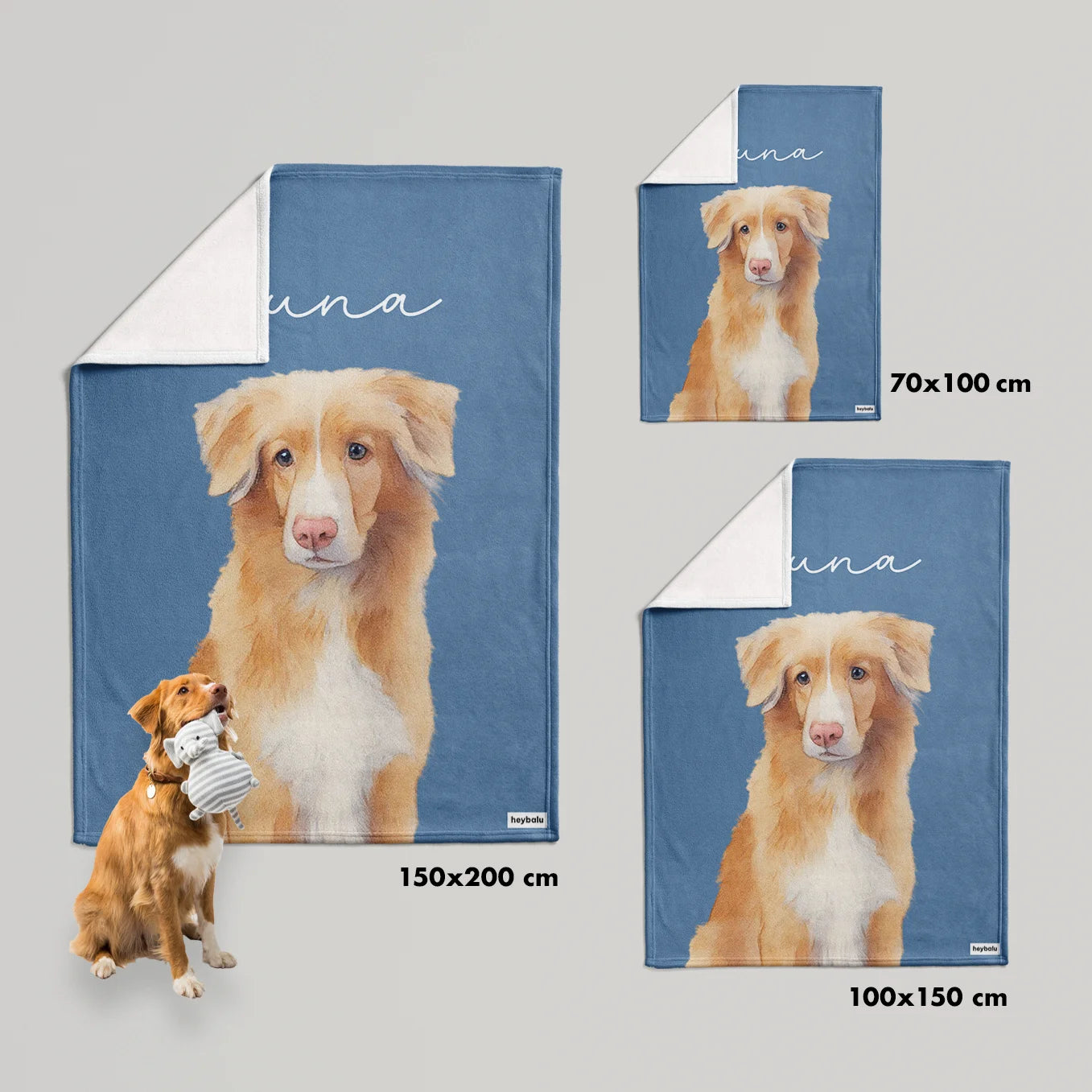 Personalisierte Decke Hund "Portrait"