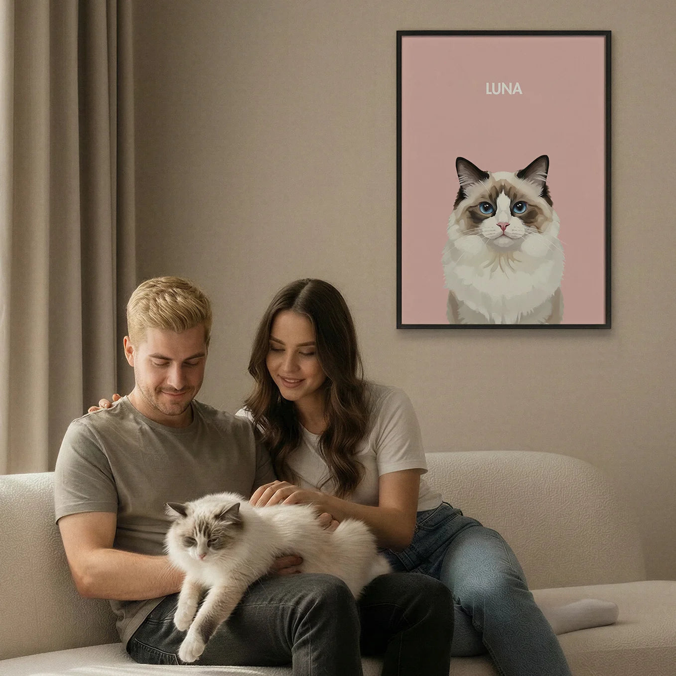 Personalisiertes Poster Katze "Gemälde"