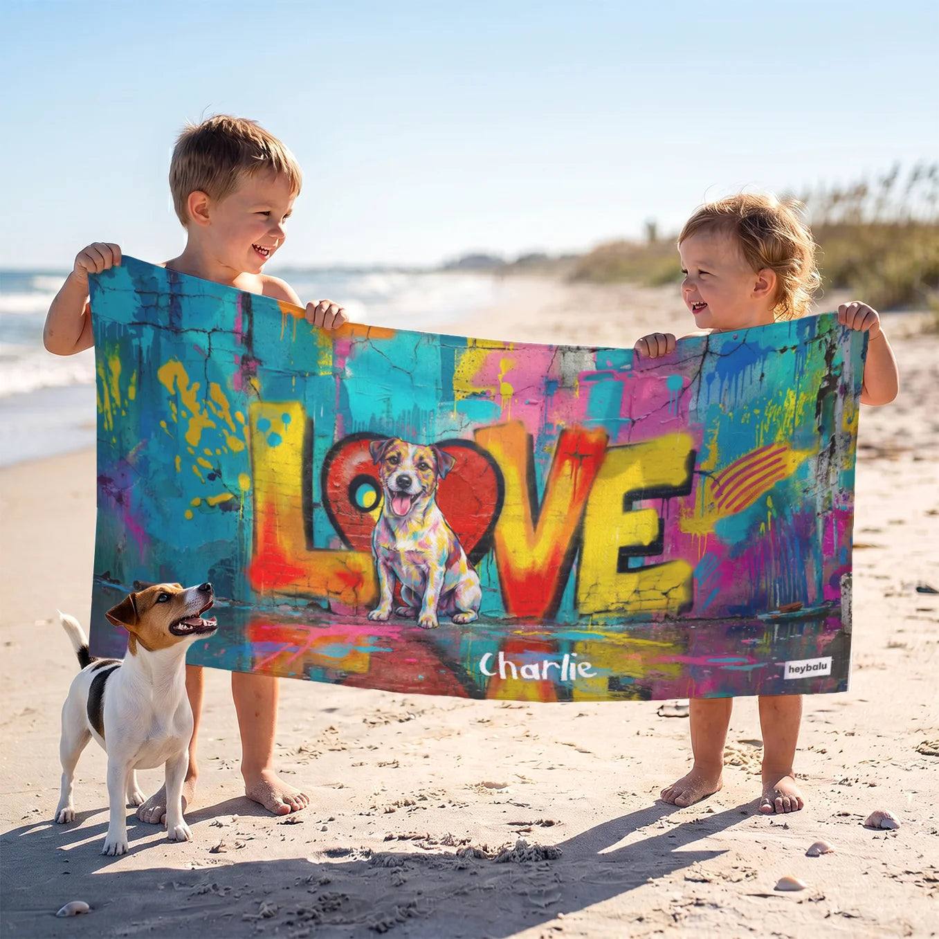 Personalisiertes Badetuch "Love"