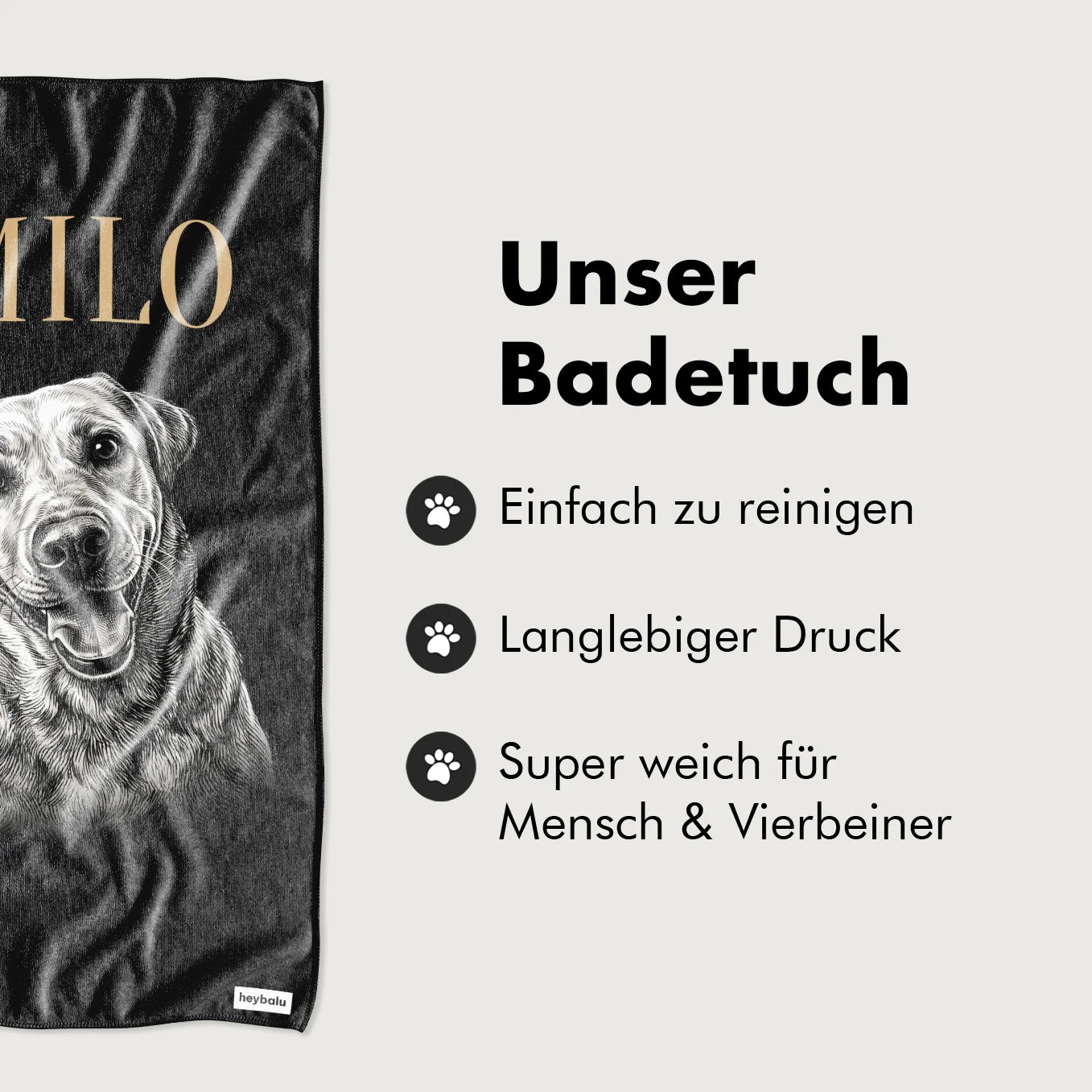 Personalisiertes Badehandtuch "Retro"