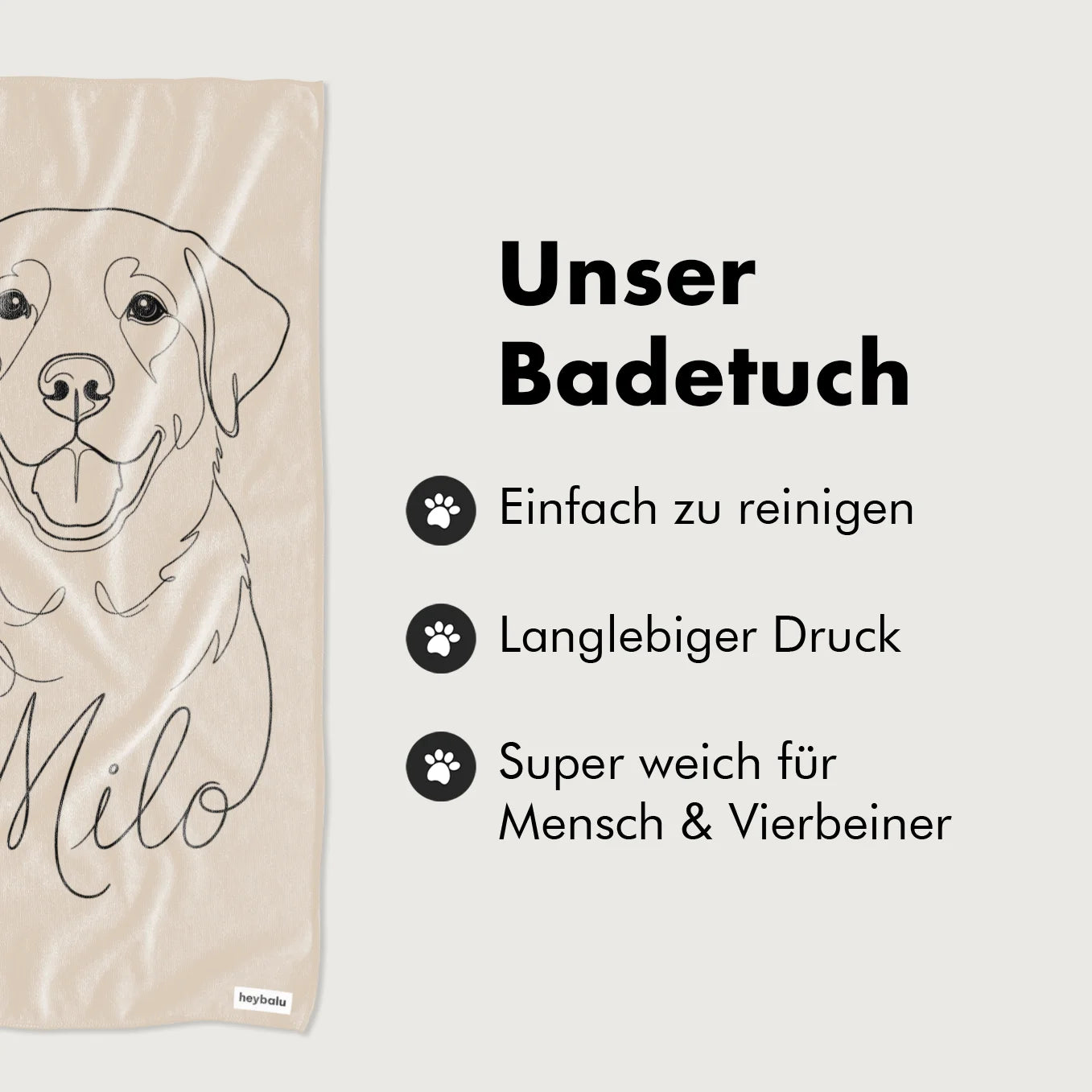 Personalisiertes Badetuch "Line Art"
