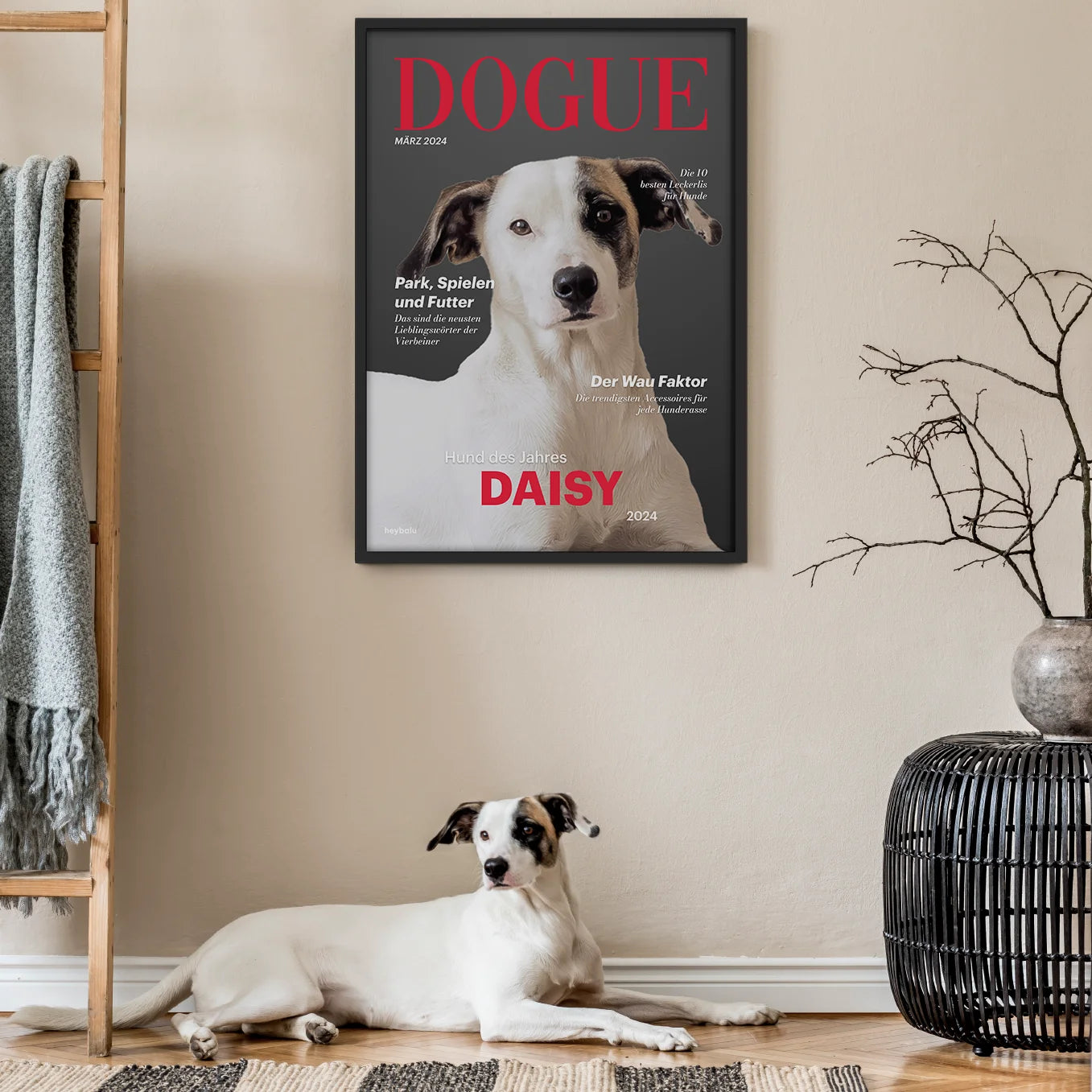 Personalisiertes Poster Hundemagazin "DOGUE"