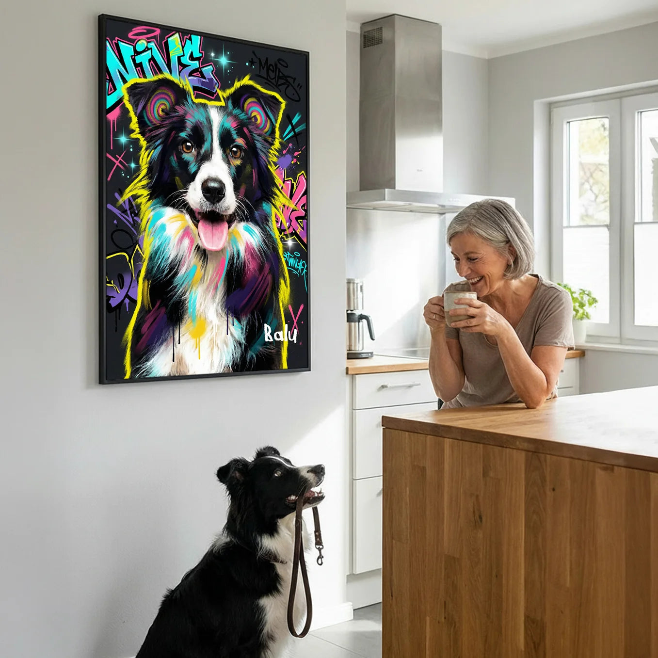 Personalisiertes Poster Hund "Graffiti"