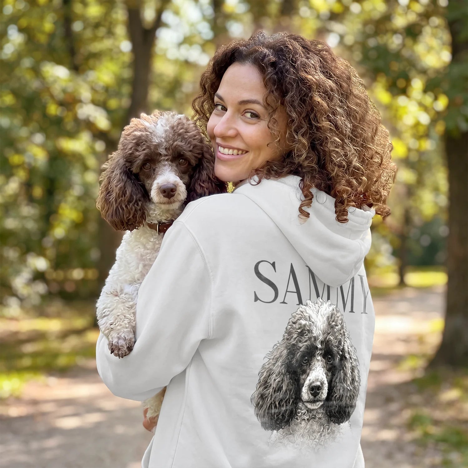 Personalisierter Hoodie "Hund Retro"