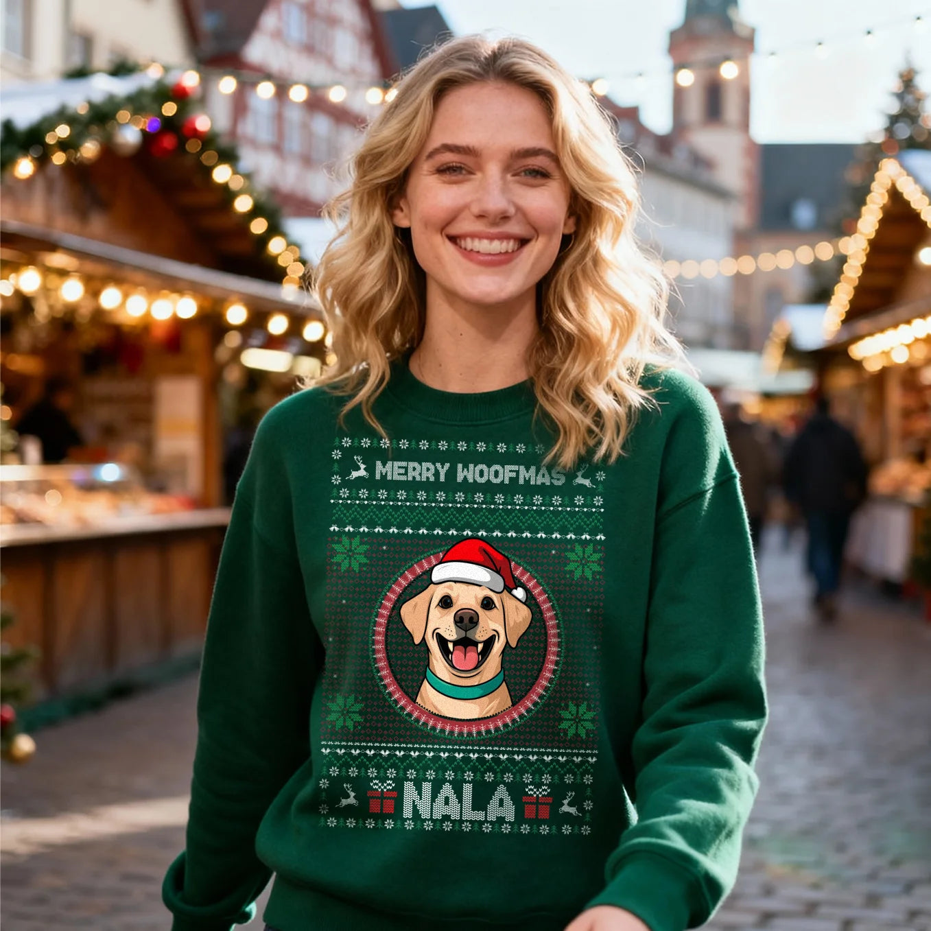 Personalisierter Christmas Sweater "Cartoon Portrait"