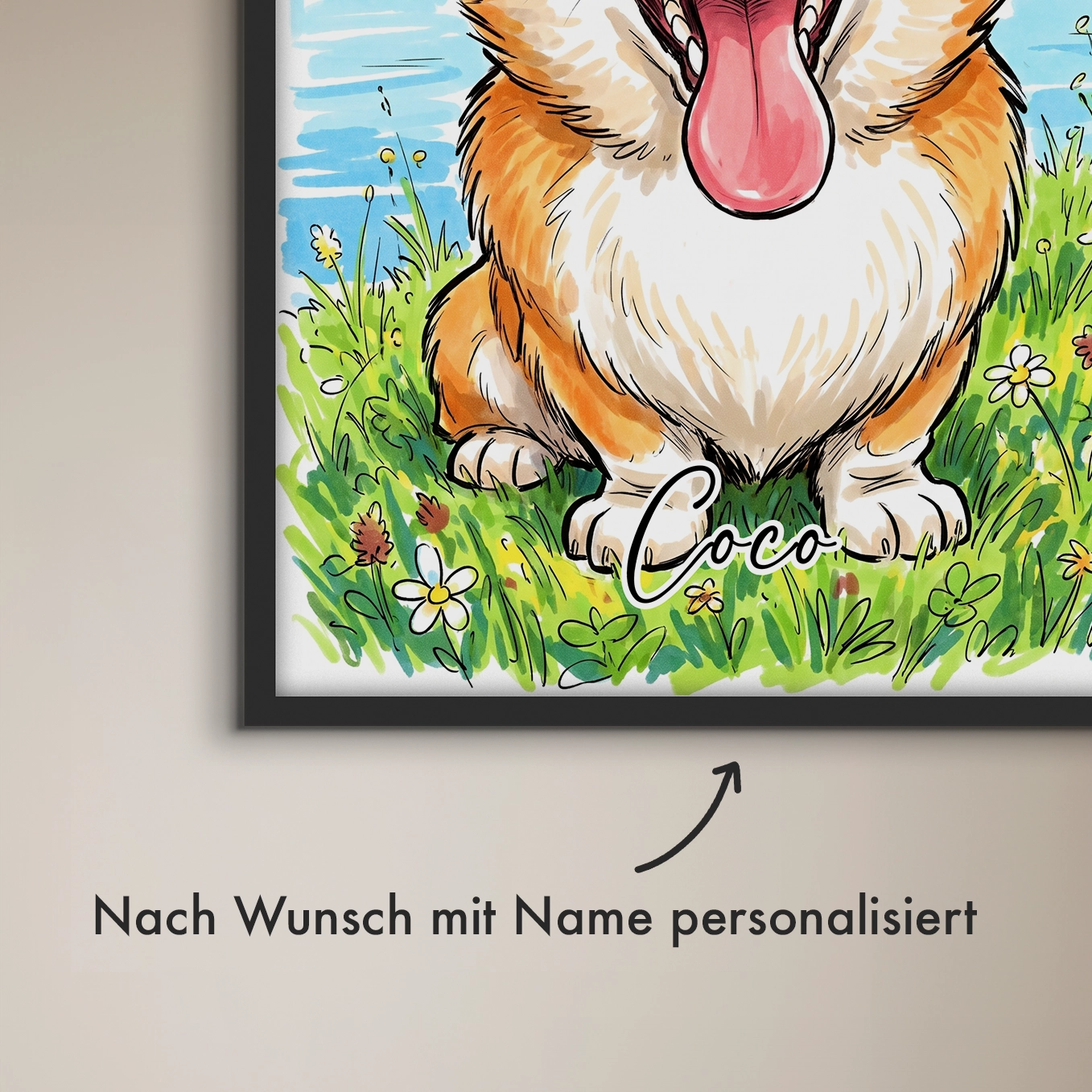 Personalisiertes Poster "Sketch Hund"
