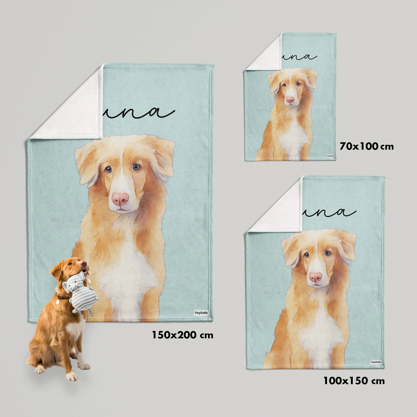 Personalisierte Decke Hund "Portrait"