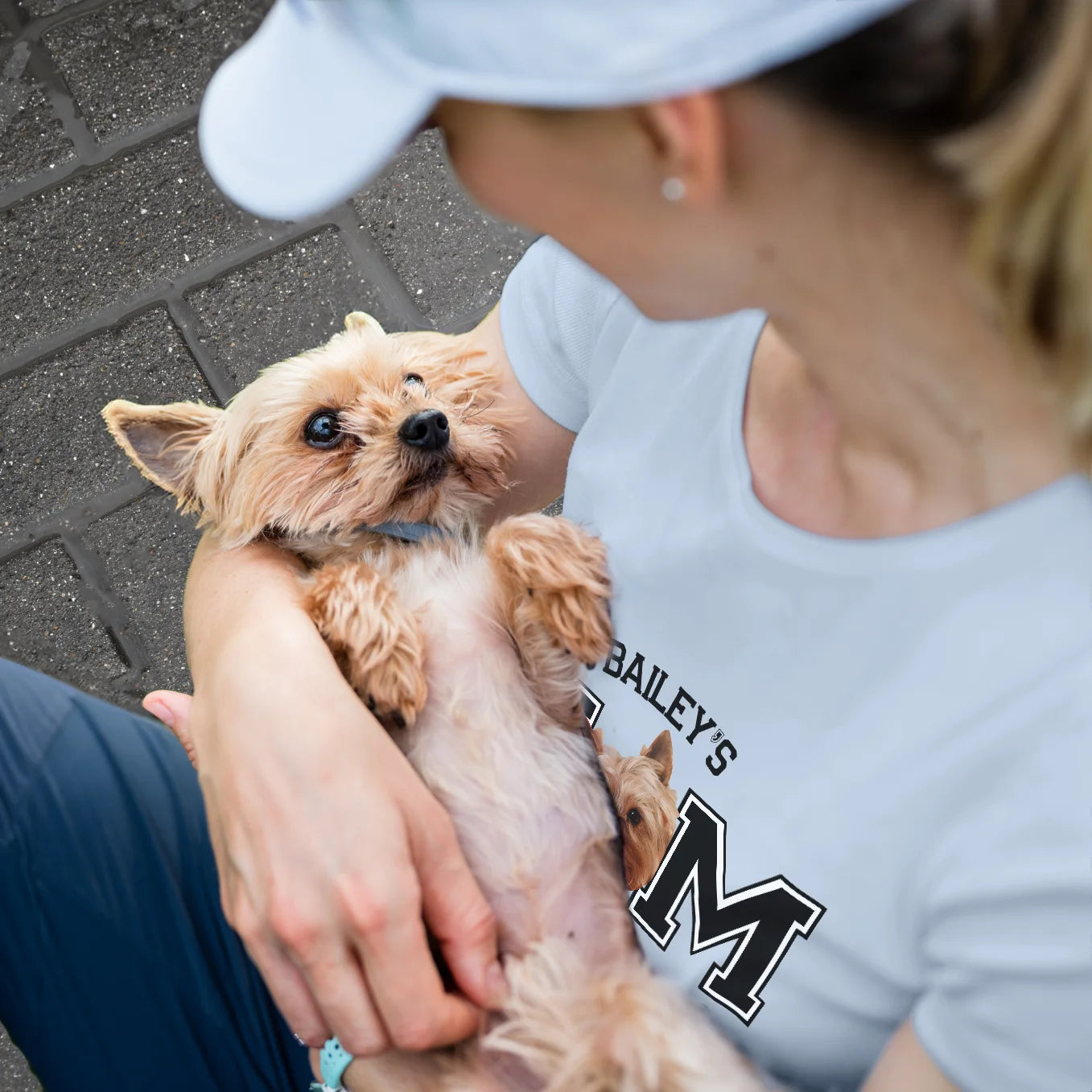 Personalisiertes T-Shirt "Dog Mom" mit Foto