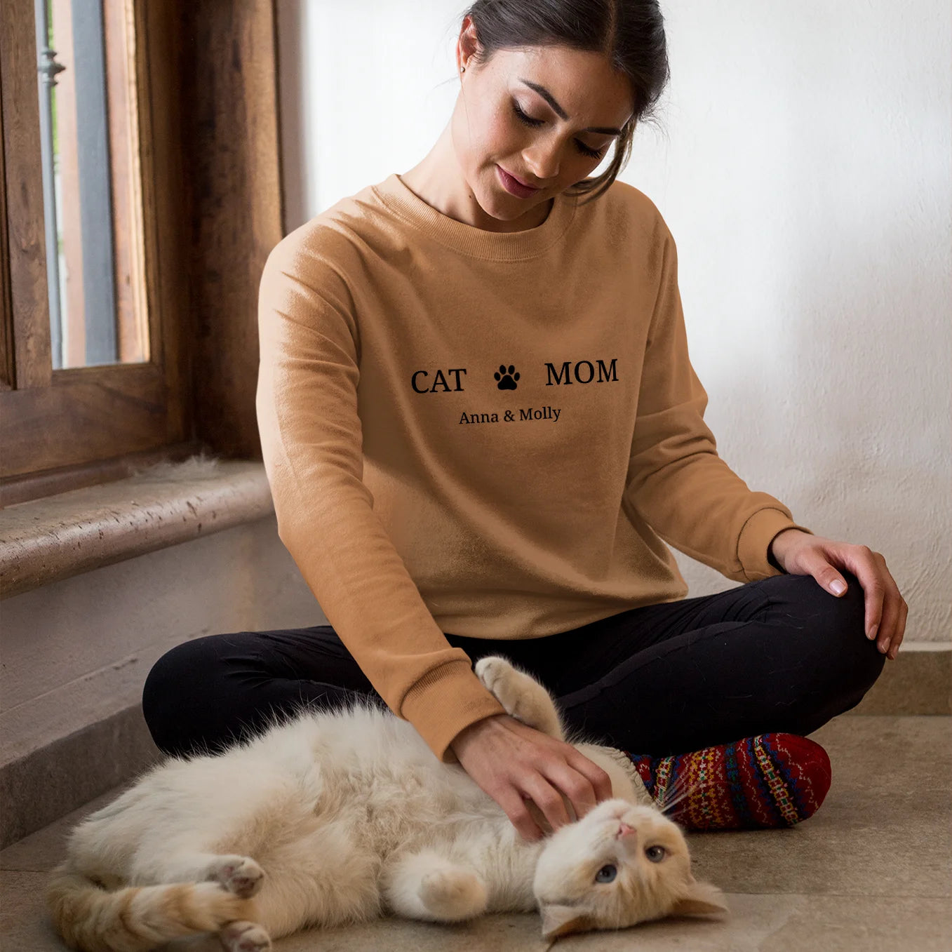 Personalisierter Sweater "Cat Mom" Hey Balu