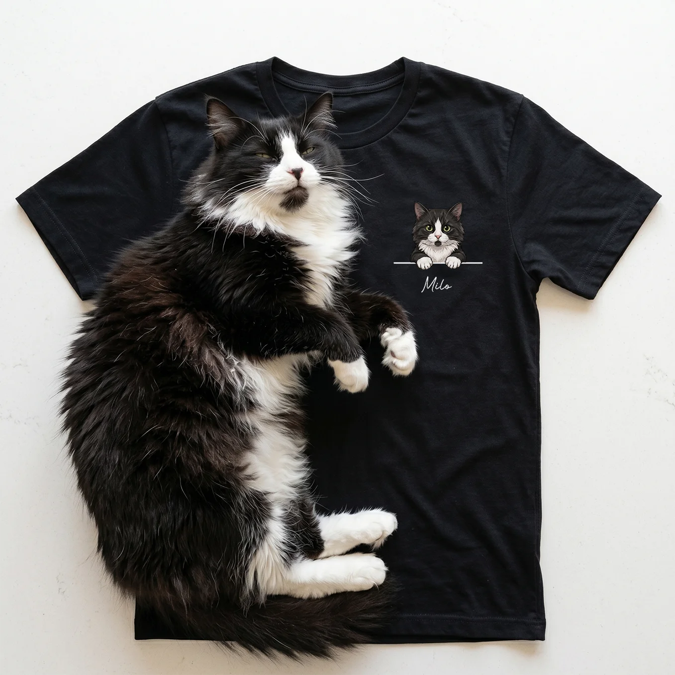Personalisiertes T-Shirt "Cartoon Katze"
