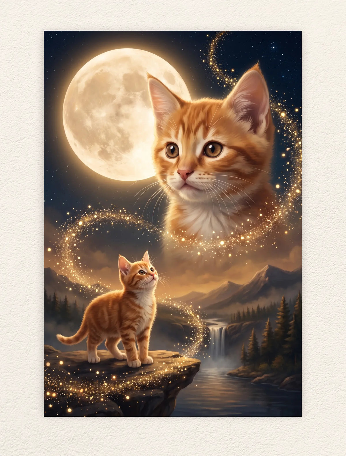 (US) Personalisiertes Poster "Heulende Katze"