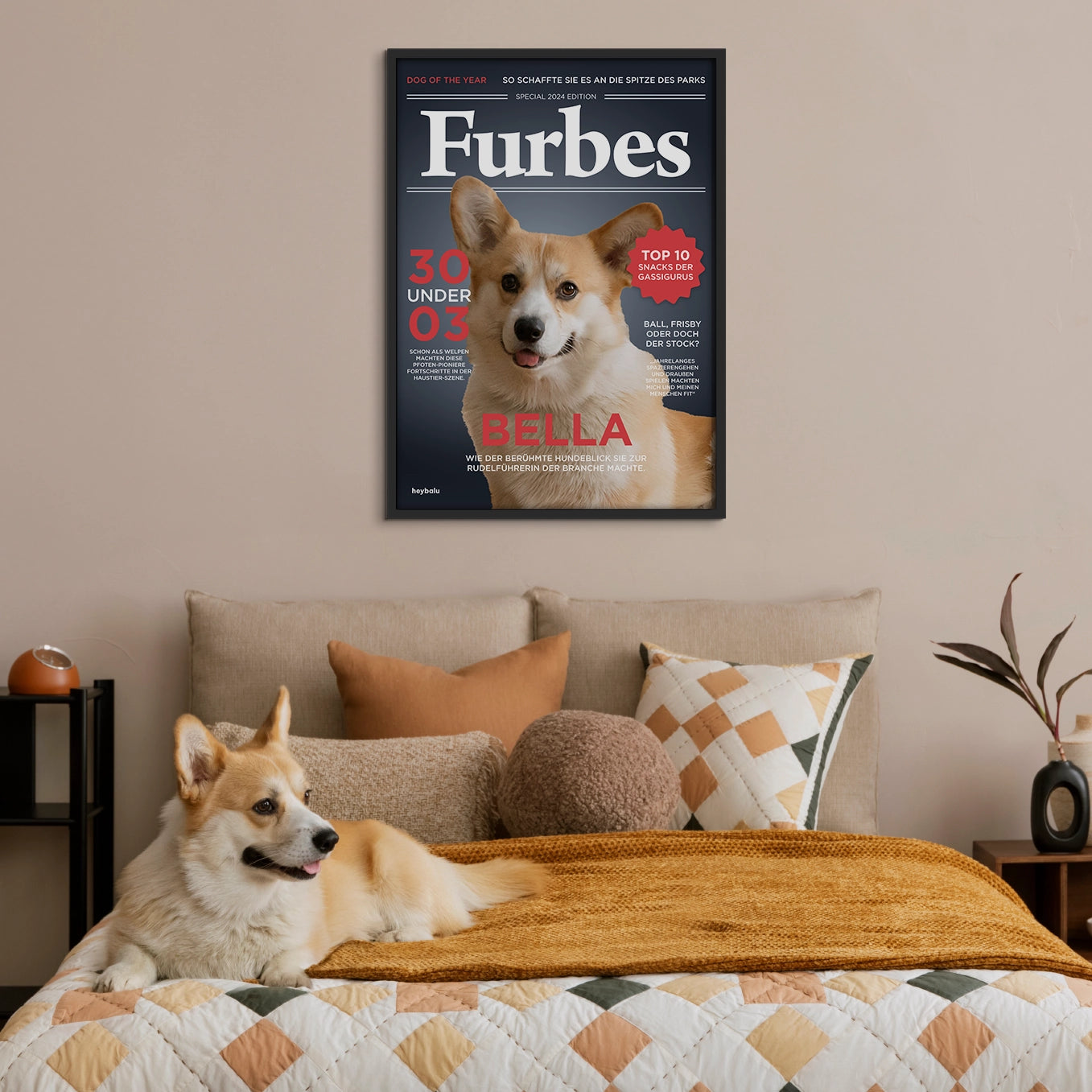 Personalisiertes Poster Hundemagazin "Furbes" Hey Balu