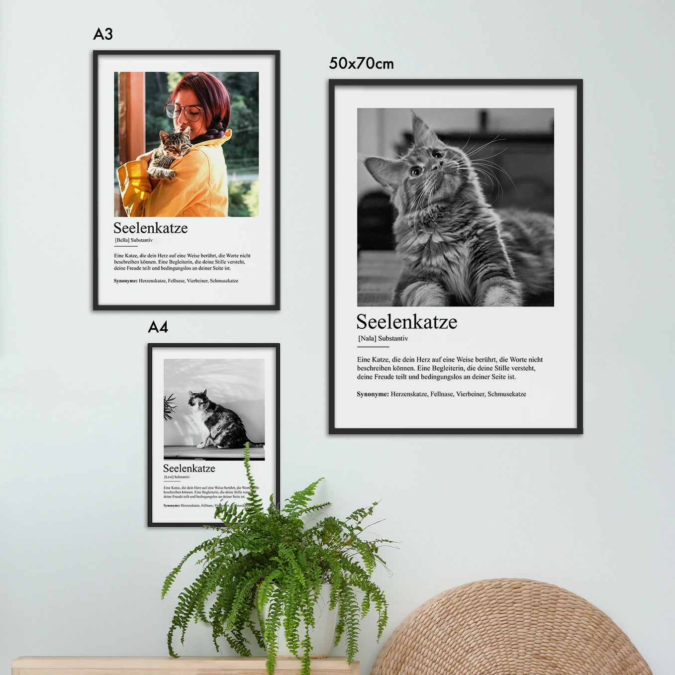 Personalisiertes Poster Definition "Seelenkatze"