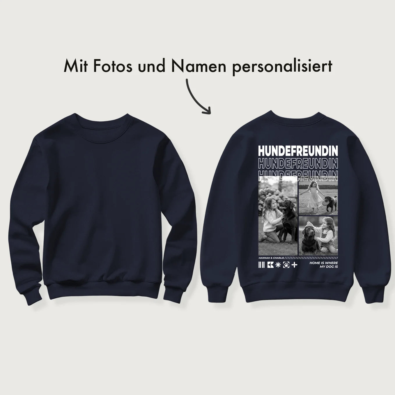 Personalisierter Kinder Sweater "Hundefreund"