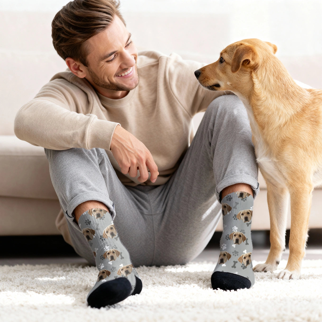 Personalisierte Socken mit deinem Haustierfoto