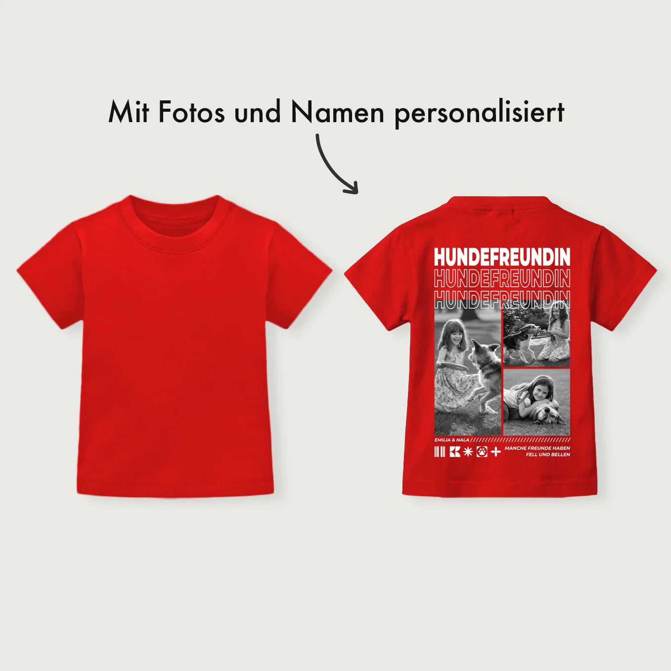 Personalisiertes Kinder T-Shirt "Hundefreund"