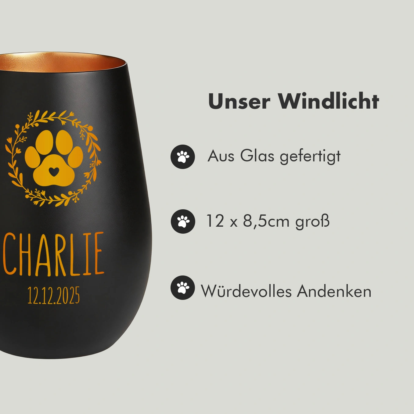 Personalisiertes Windlicht "Treuer Begleiter"