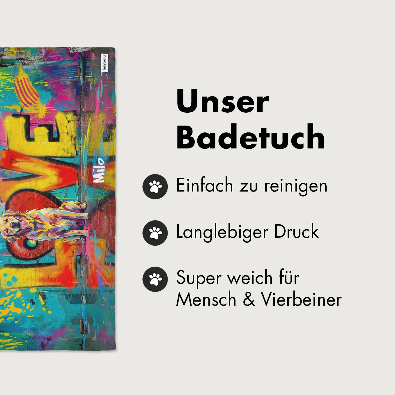Personalisiertes Badetuch "Love"