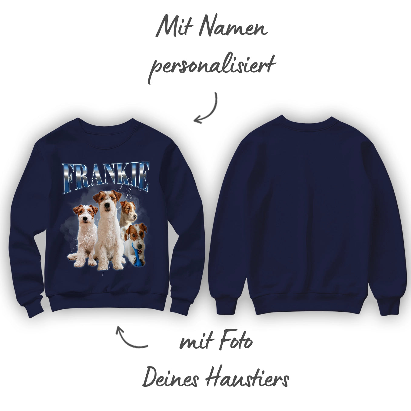 Personalisiertes Haustier Sweater "Vintage Name" Hey Balu