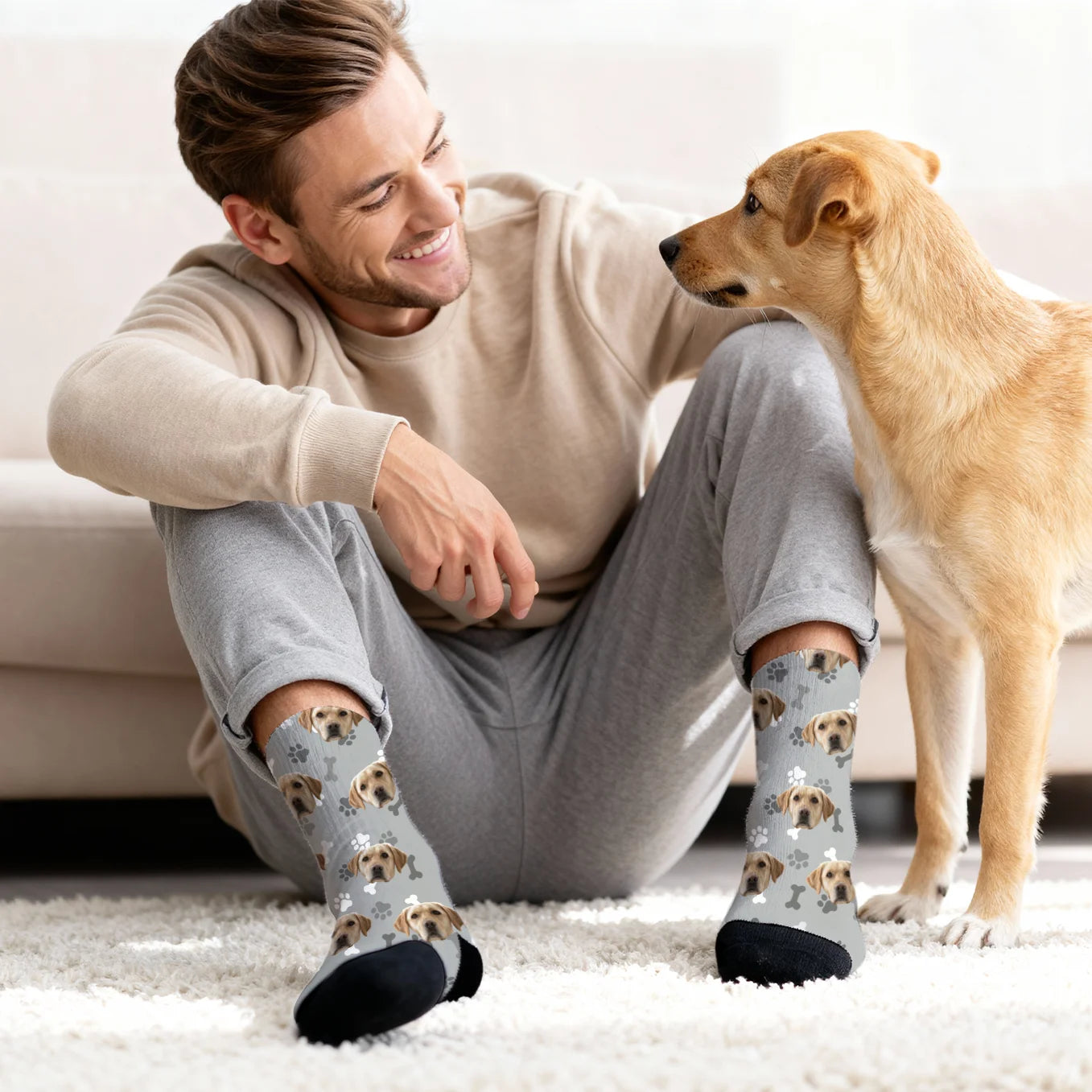 Personalisierte Socken mit deinem Haustierfoto