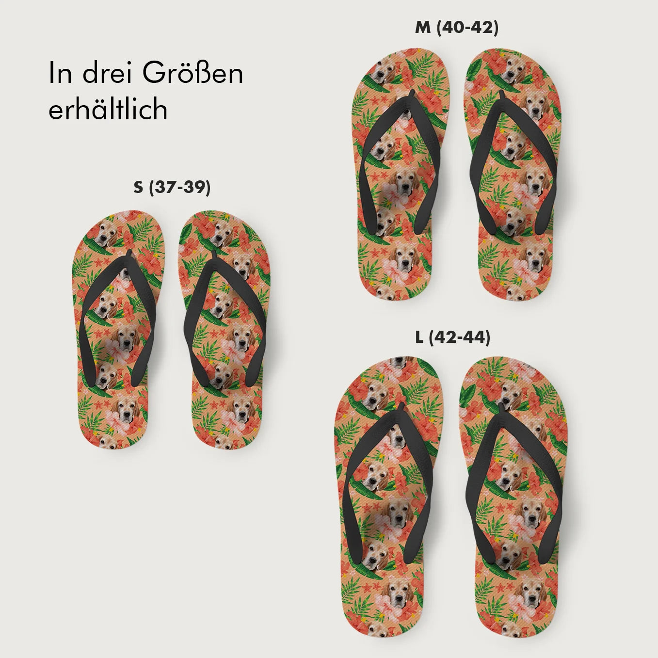 Personalisierte Flip Flops "Haustier" Hey Balu