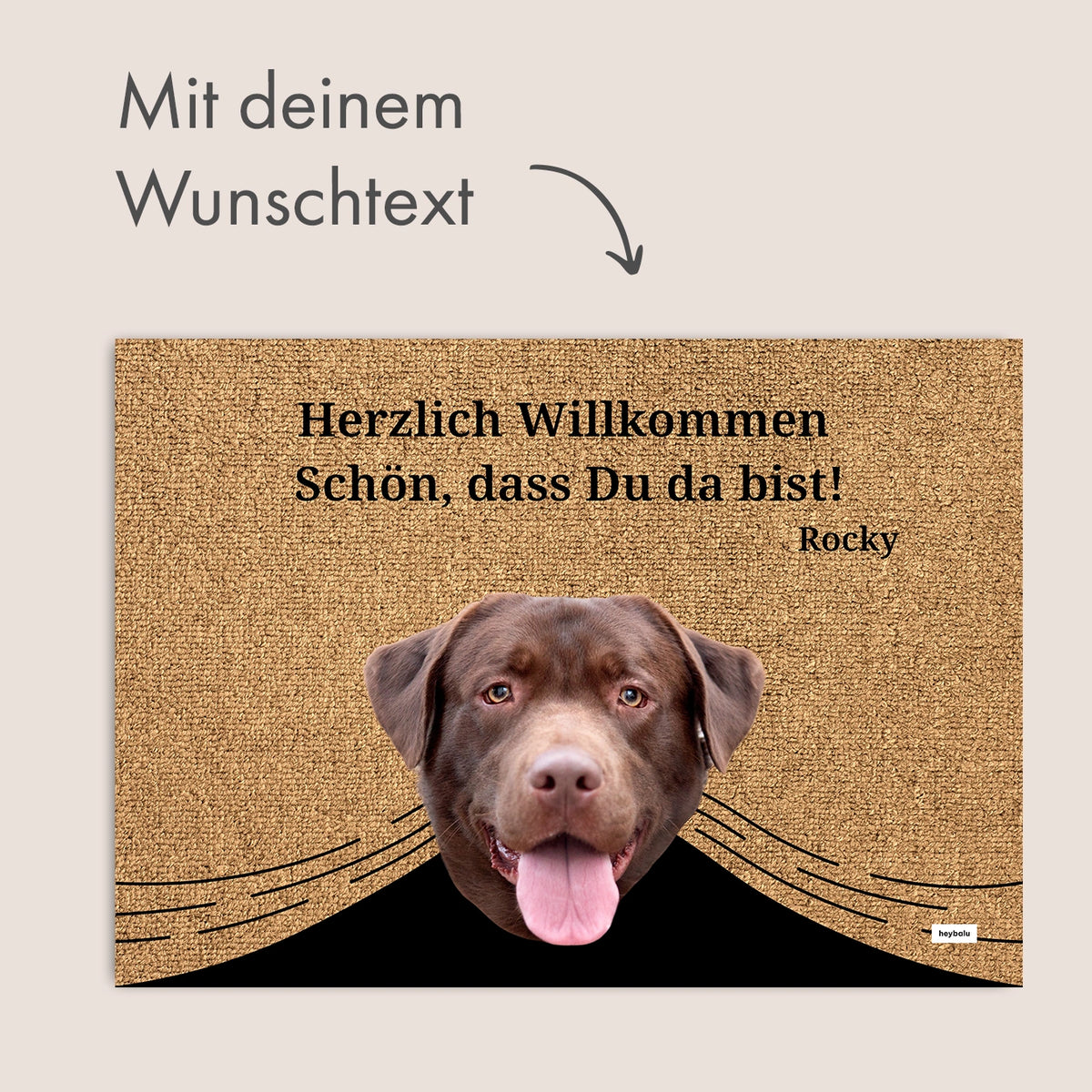 Personalisierte Fußmatte "Spähende Haustiere" mit Foto – personalisiertes Geschenk – Ansicht 6
