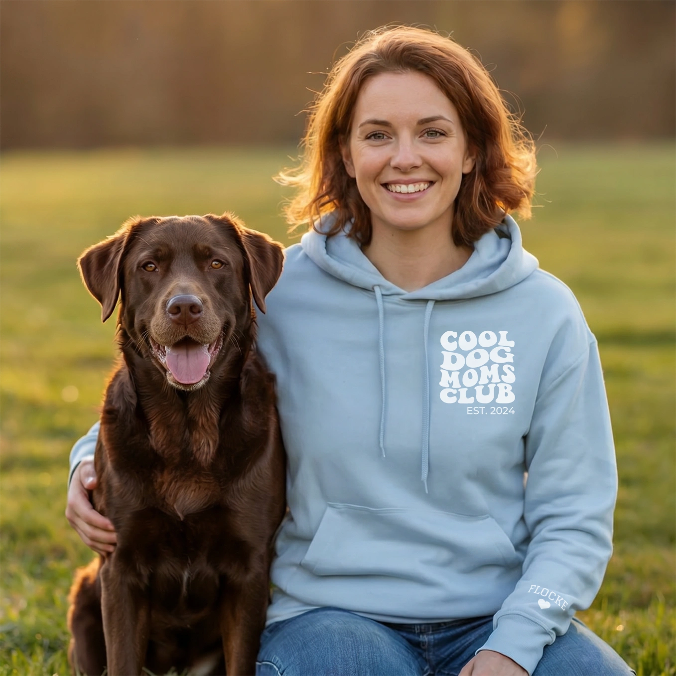 Personalisierter Hoodie "Cool Dog Mom"