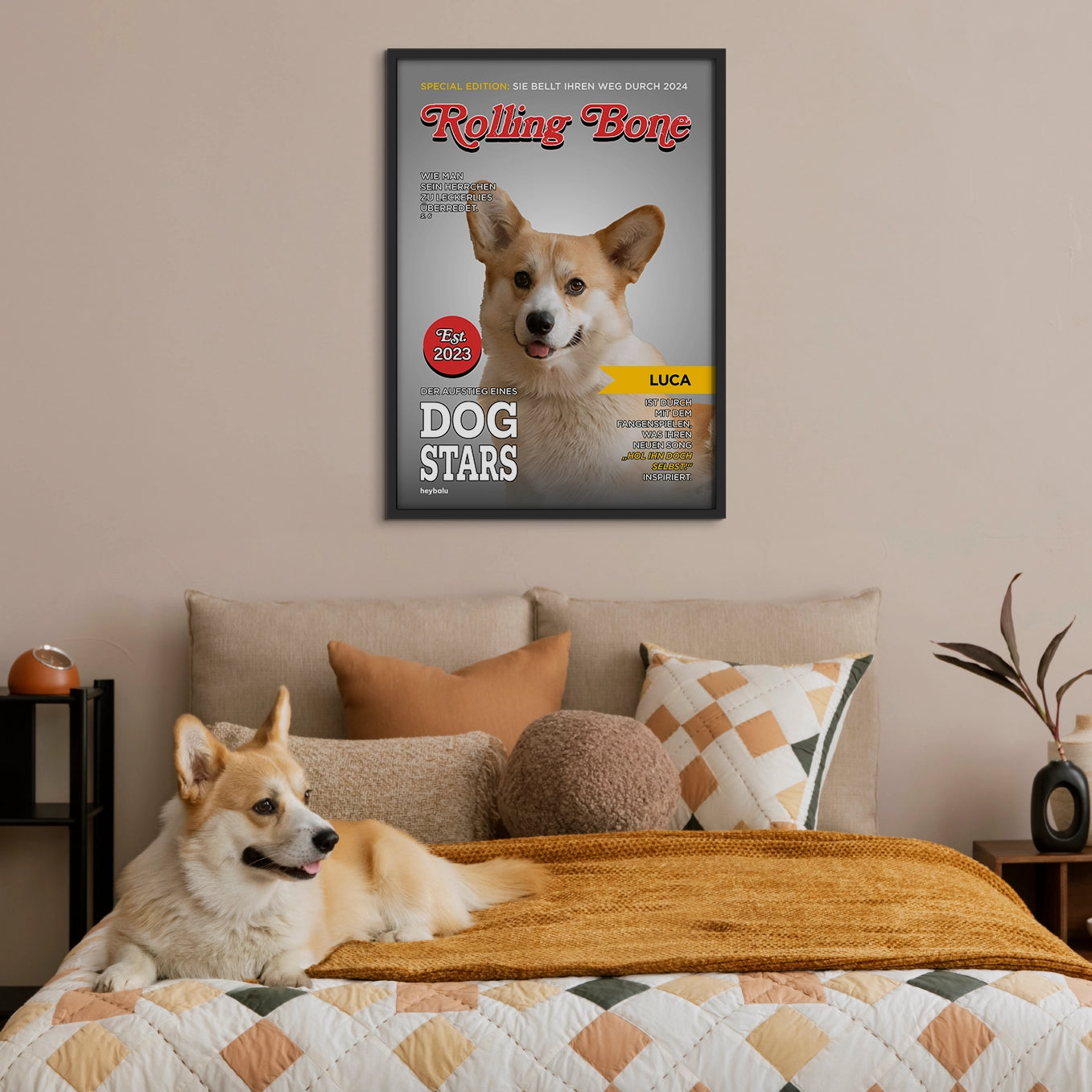 Personalisiertes Poster Hundemagazin "Rolling Bone" Hey Balu