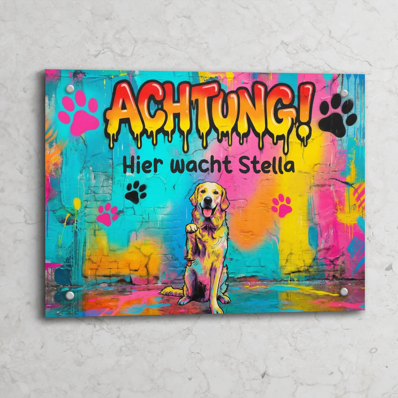 Personalisiertes Türschild "Graffiti"