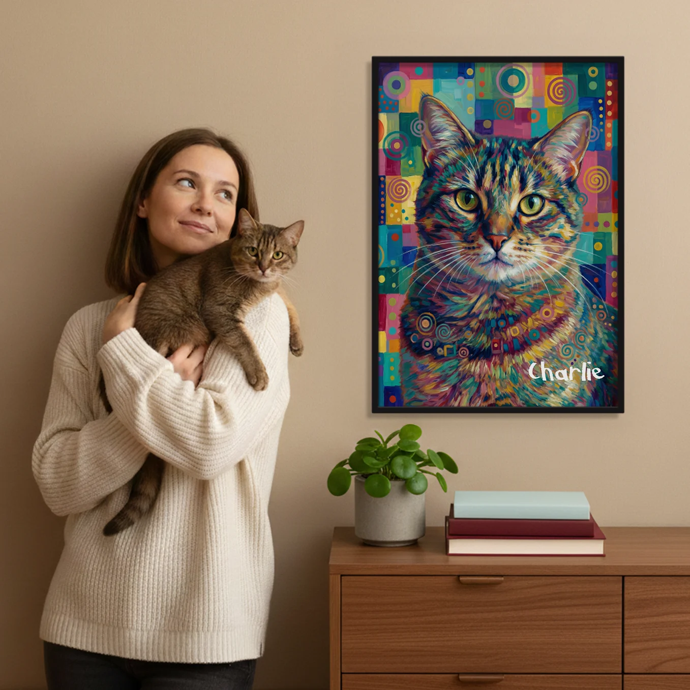 Personalisiertes Poster Katze "Pop Art"