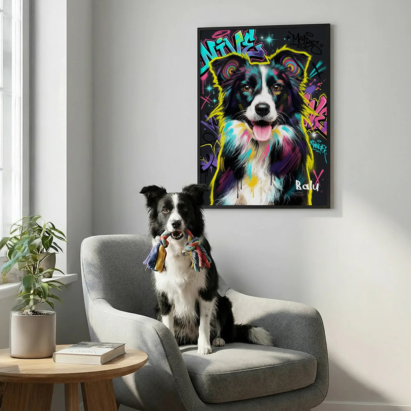 Personalisiertes Poster Hund "Graffiti"