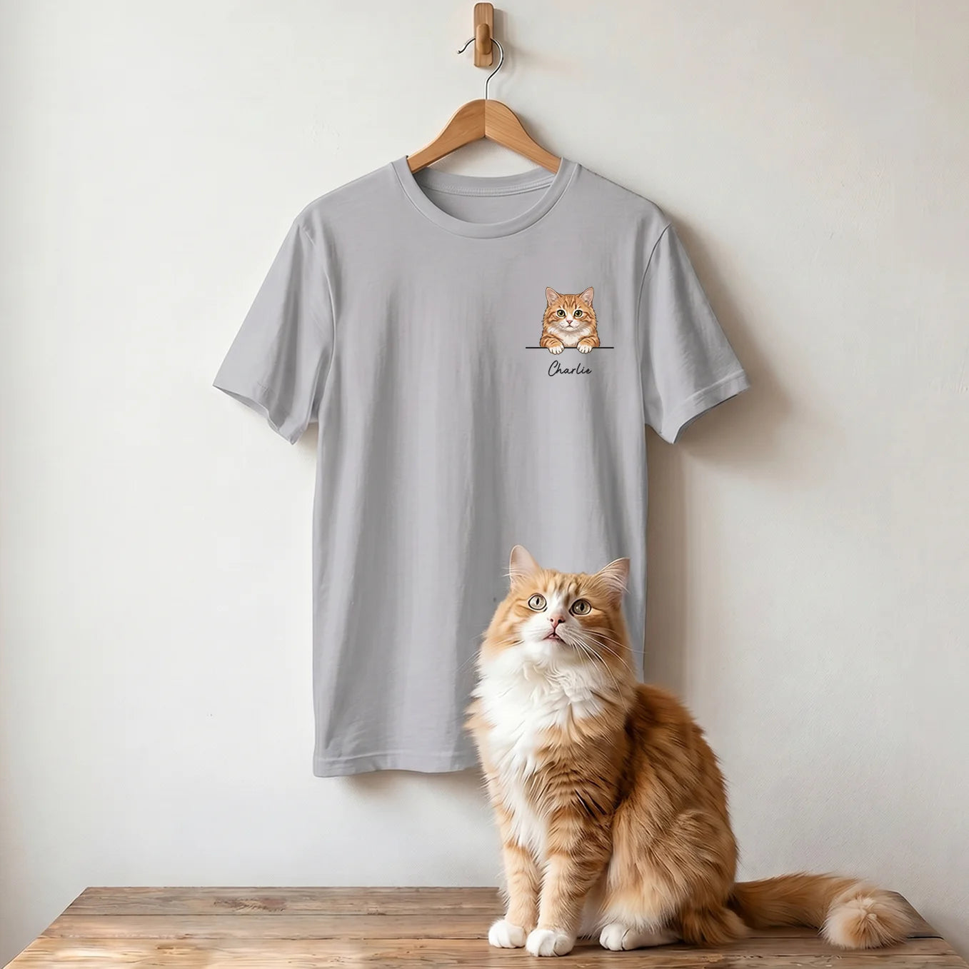 Personalisiertes T-Shirt "Cartoon Katze"
