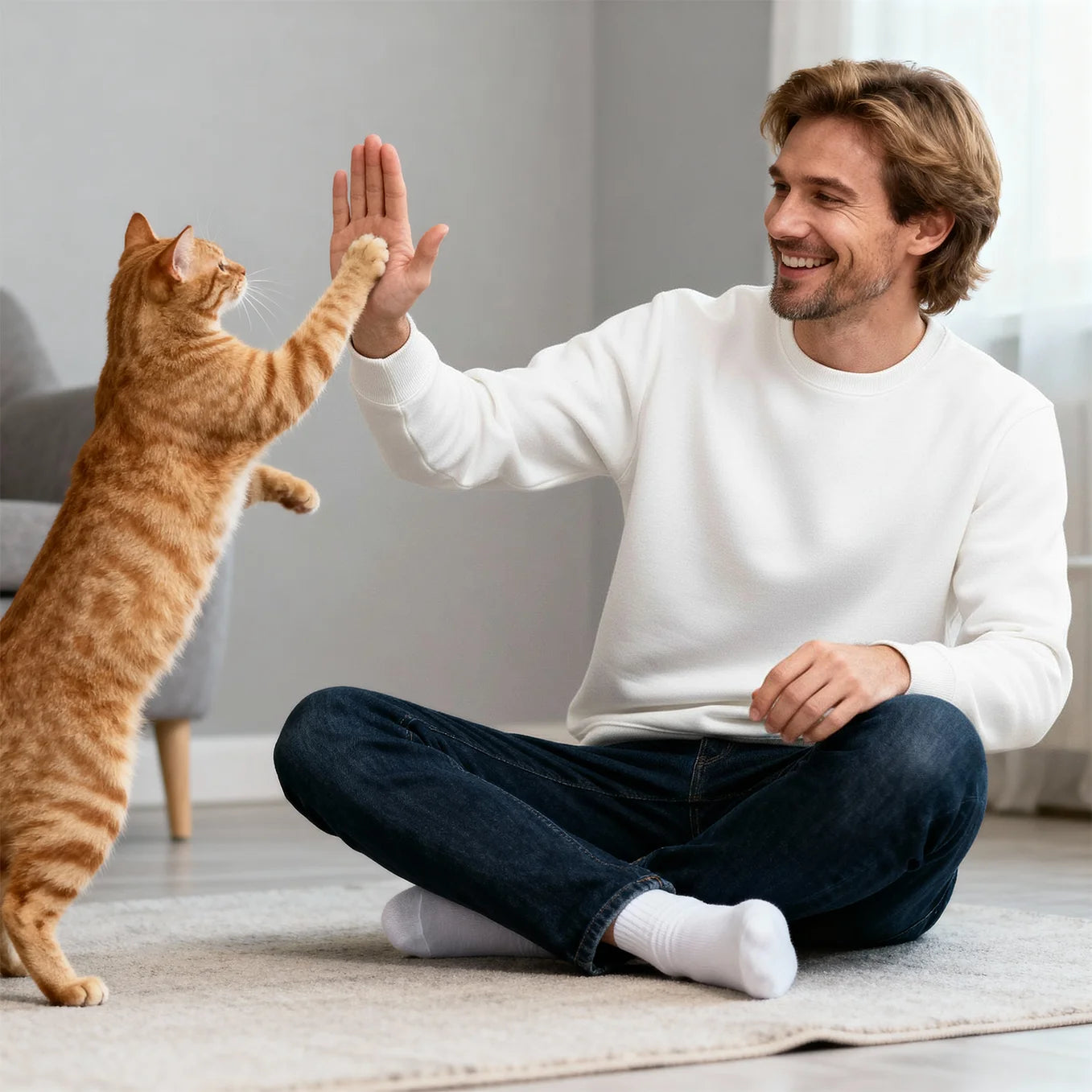 Personalisierter Sweater "Cat Dad"
