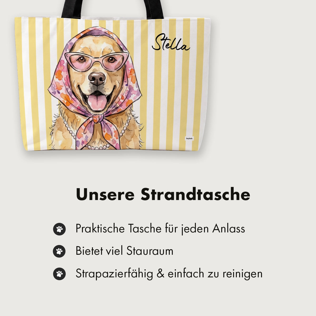 Personalisierte Strandtasche "Hund" – personalisiertes Geschenk – Ansicht 7