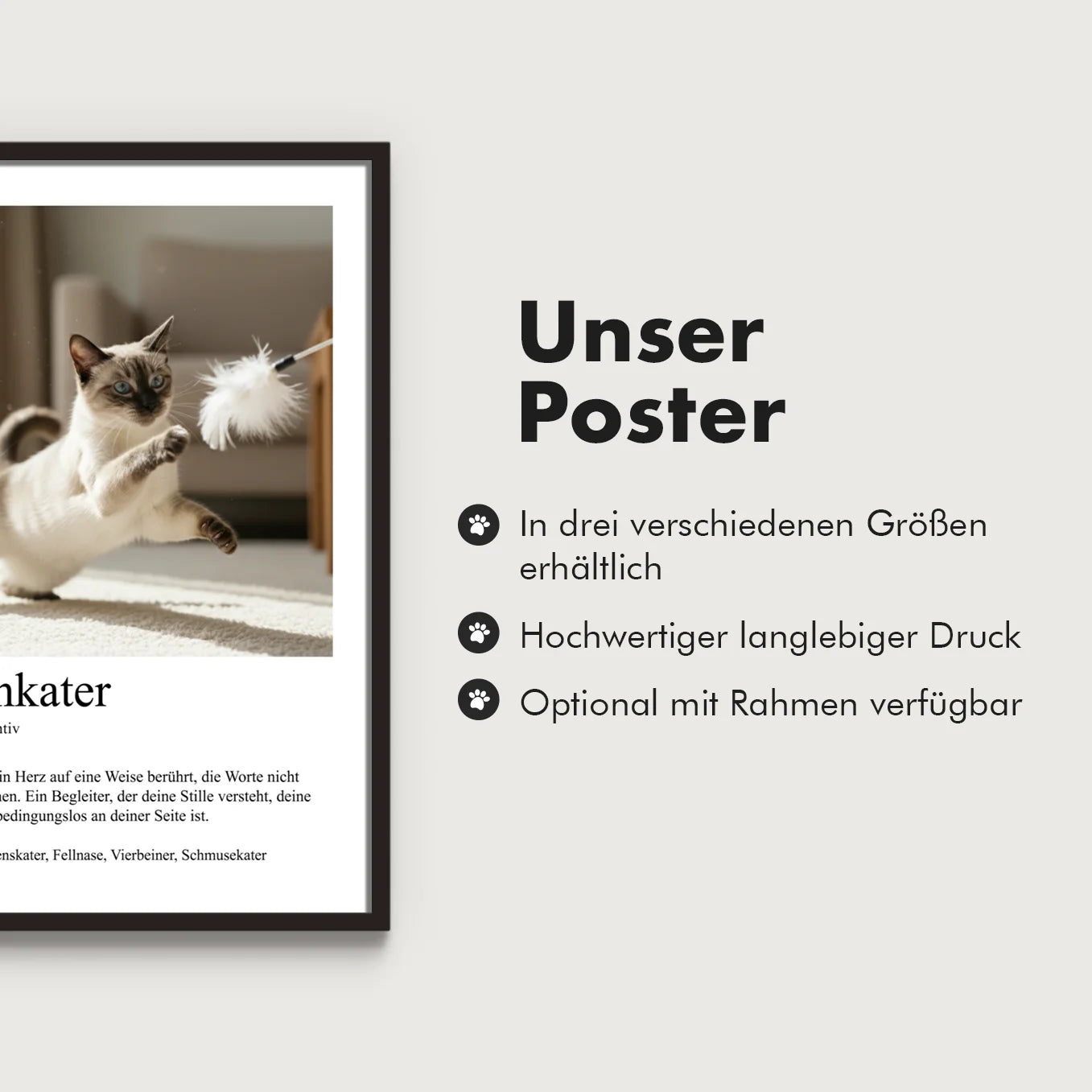 Personalisiertes Poster Definition "Seelenkater"