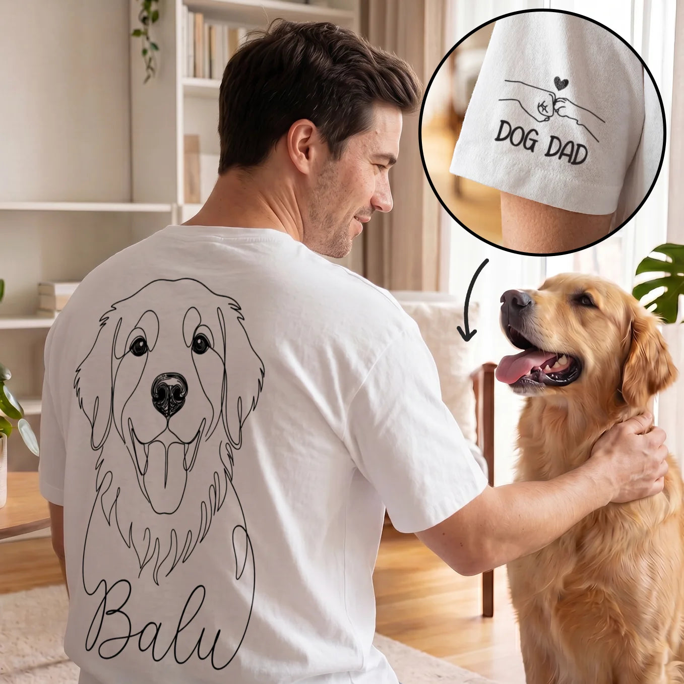Personalisiertes T-Shirt Oversized “Dog Dad”