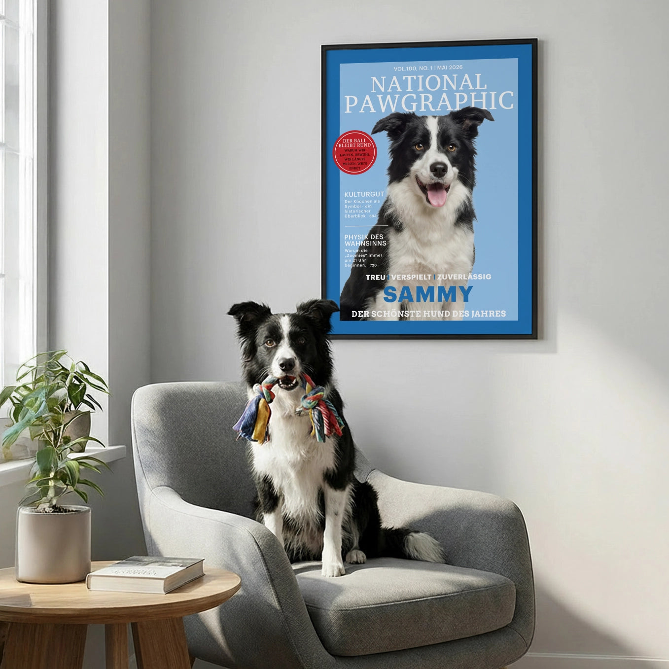 Personalisiertes Poster Hundemagazin "National Pawgraphic"